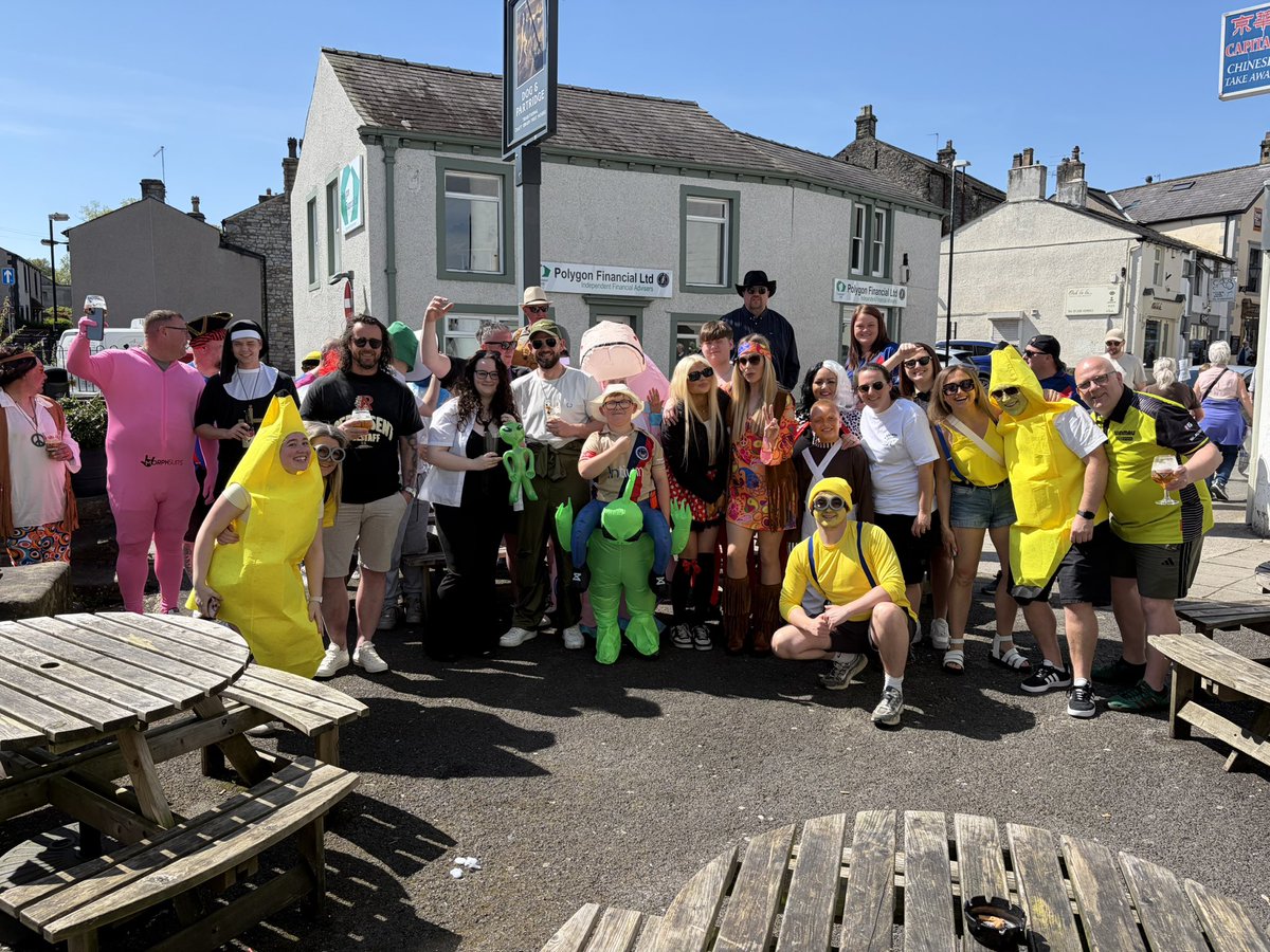 NeilSmi18427195's tweet photo. @ClitheroeFC 2-2 @OfficialKAFC.  One of my all time favourite away days.  Brilliant turnout from the Blue Army.  Everyone got on it at 9am and it was mental party atmosphere all day/night.  Love visiting Clitheroe.  Brilliant ground, town, fans and volunteers.  10/10 superb day! https://t.co/dYda0RQaTE