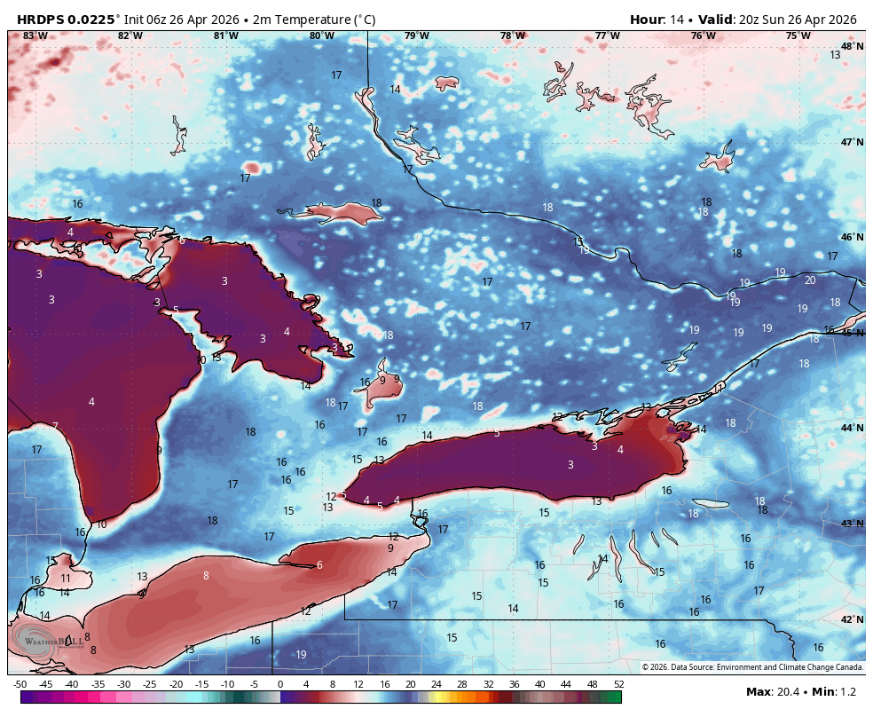 WxOntario1's tweet image. Cool start to the day across Southern #Ontario

Temps range from the mid single digits to near 0C

We rebound nicely for the afternoon with widespread temps in the mid/ upper teens

Mainly sunny skies with some passing clouds at times

#OnWX #ONStorm