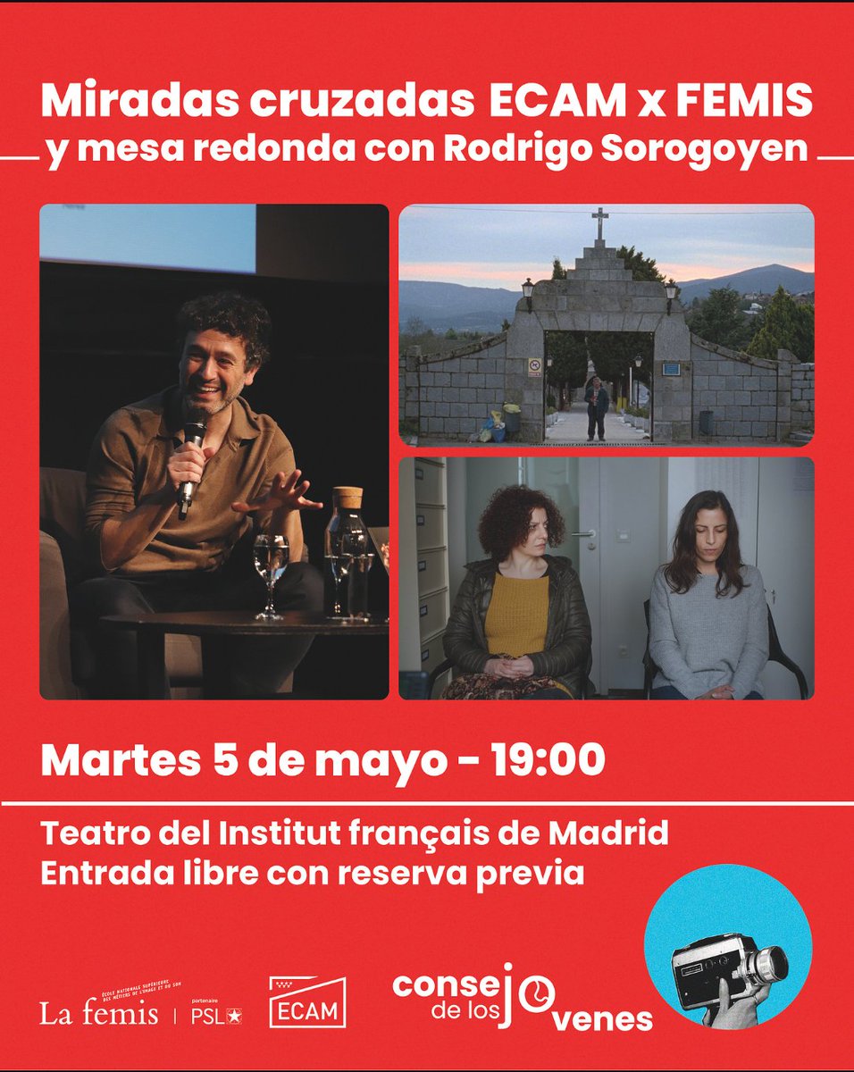 El 5 de mayo se proyectará 'Soforem' en el Instituto Francés de Madrid dentro de la proyección «Miradas Cruzadas», junto a otros cortos de la <a href="/ECAM_/">ECAM</a> y <a href="/lafemisparis/">La Fémis</a>.

La sesión irá seguida de una mesa redonda con Rodrigo Sorogoyen.

Link a entradas GRATIS: institutfrancais.es/madrid/evento/…