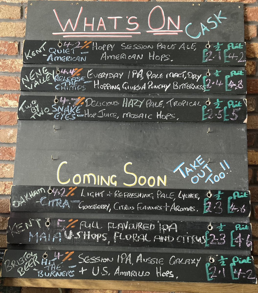 firkinalehouse's tweet image. Sunday’s Starting Selection 
Pub Open 1-7
Takeaways Always Available 
#thefirkin #folkestone #supportlocal #caskale #craftbeer #craftnotcrap #takeaway #cheese