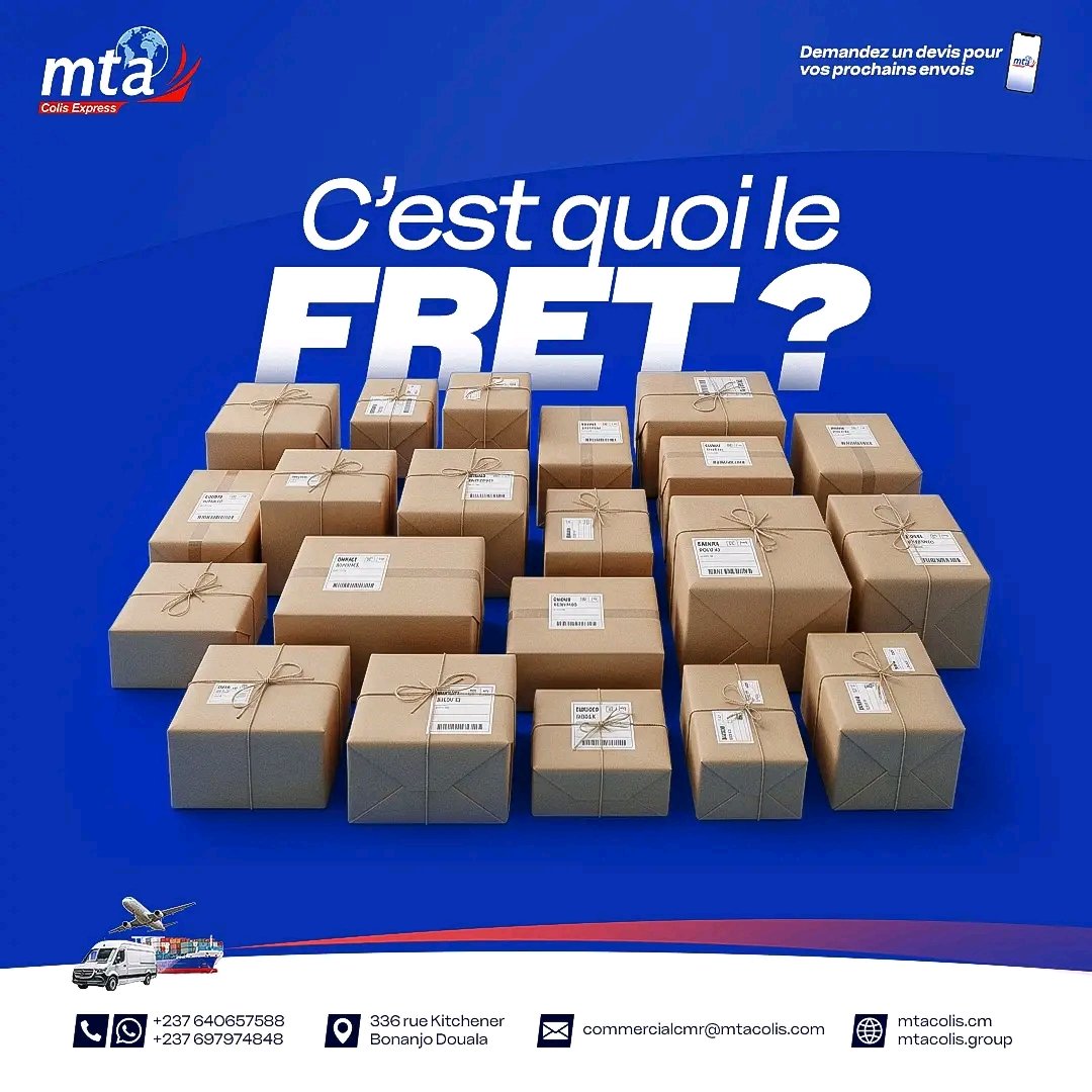MTACameroun's tweet image. C’est quoi le FRET ? 🤔

Dans le monde du transport, le fret désigne à la fois l'action de transporter des marchandise.

On parle de "fret aérien", "fret maritime" ou "fret routier" pour désigner les produits chargés dans un avion, un bateau ou un camion.

#Logistique #Business