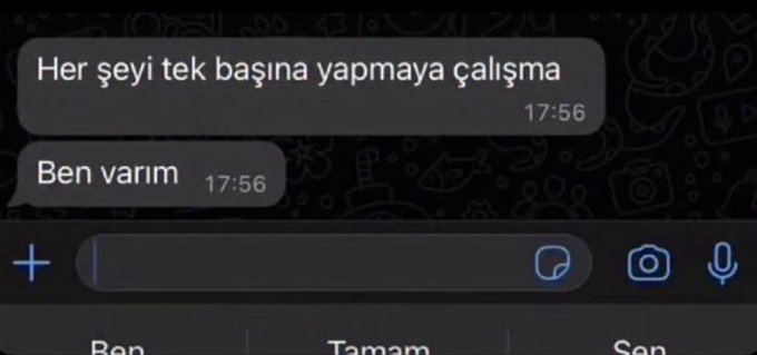 son zamanlarda ihtiyacım olan mesaj