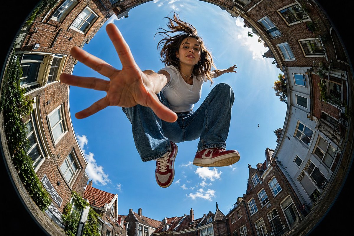 Urban Action Fisheye Perspective