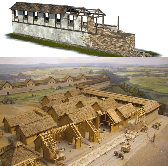 Around 600 BC, a mudbrick defensive wall of c. 4 m height, was constructed at the hillfort of the Heuneburg  (Baden-Württemberg). 

This structure, which may have been inspired by contemporary walls in the Mediterranean region, is older than the Servian wall in Rome.