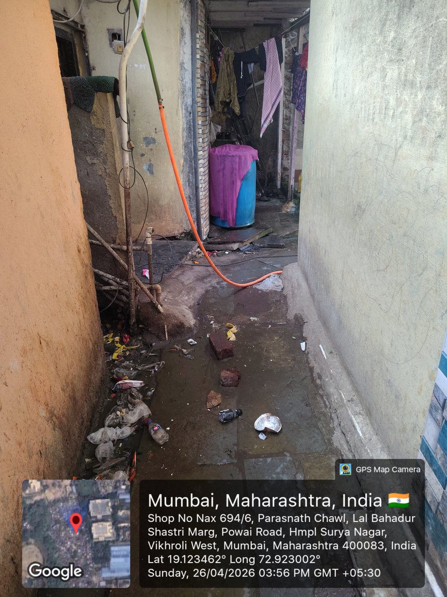 Bunty1291652's tweet photo. Despite repeated complaints, no action from authorities. Drainage is overflowing again, causing dirty water, foul smell, and serious hygiene issues. This negligence is unacceptable. Immediate action needed.
📍Vikhroli West, Mumbai
@mybmc @mybmcWardS1 @mybmcWardS @sonirohiit https://t.co/IA4D5miWVt