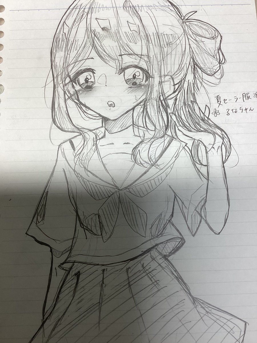 0604ramune's tweet photo. おひさの落書き✋
るなちゃん書いたつもりだけど髪型と服変えたせいで全然違う人に見える……👀
#ぴちあーと #るなちゃん #rkgk https://t.co/1iG6c4ZD2L