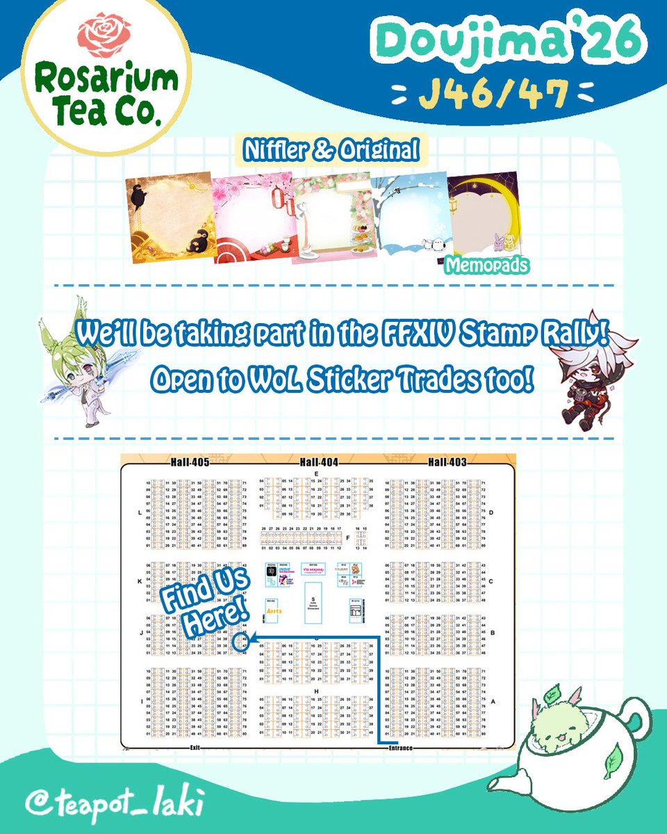 teapot_laki's tweet photo. 🌱 Doujima’26 Catalogue 🌱
[Likes n RTs appreciated! 💚]

Here is my catalogue for Doujima happening 9-10 May’26 at Suntec! 

Fandoms I have more of ✨: Pokemon, Arknights, Endfields, GSGW / GDCG, Iruma, Monster Hunter, FFXIV, LNDS, LBC

#doujima #doujima2026 #doujimacatalogue https://t.co/u5FlzzzKLa