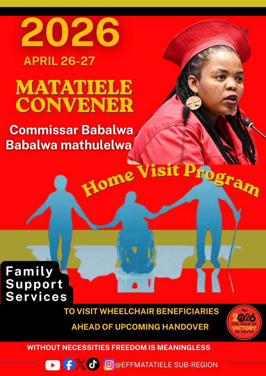 madlomo37's tweet image. We are visiting Wheelchair Beneficiaries of Matatiele 

WITHOUT NECESSITIES FREEDOM IS MEANINGLESS

#RegisterToVoteEFF  In The 2026 Local Government Elections On The Following Link: registertovoteeff.org.za