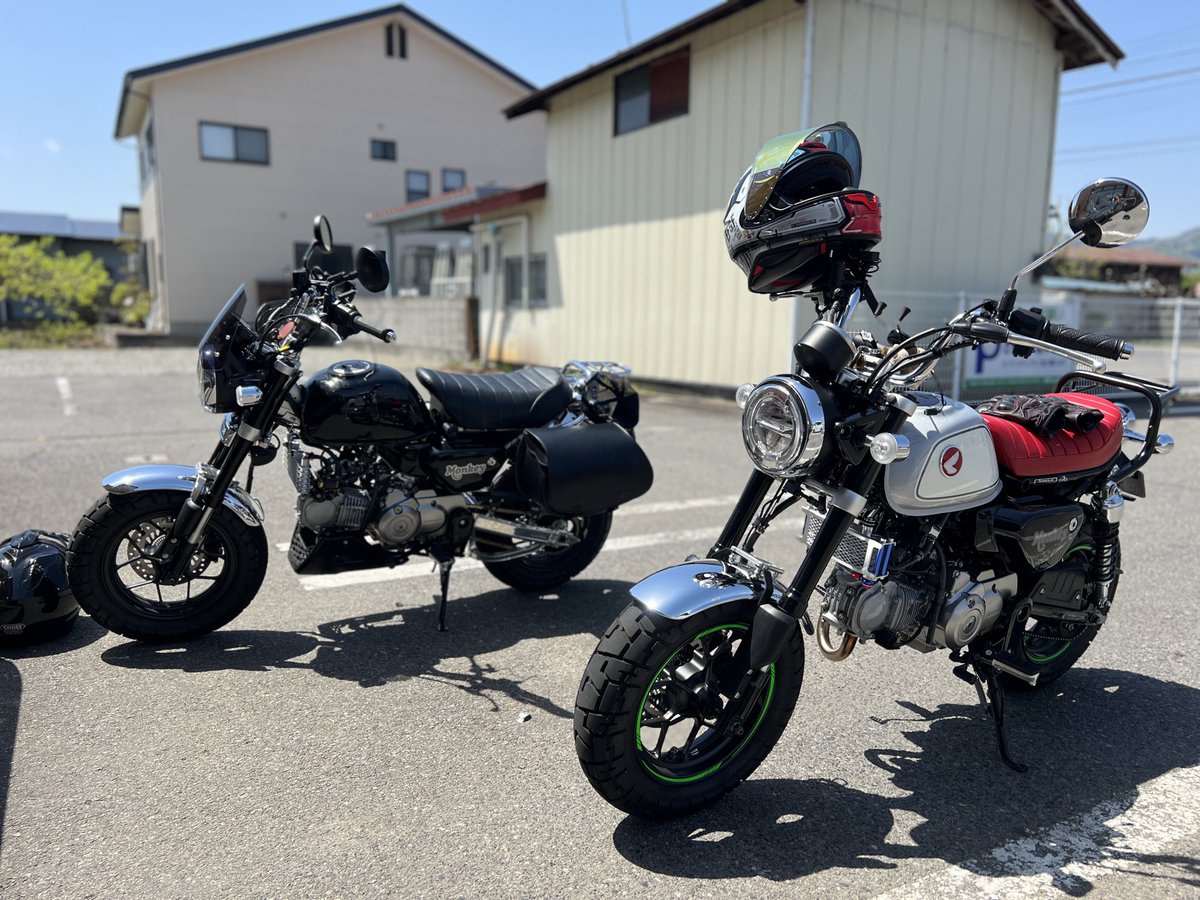tochigibb's tweet photo. モンキー仲間と福島ツーリング
福島は信号や障害物が少なくて
いつもノンストレスで快走です。
#モンキー125 #monkey125 
#昔ながらの支那そばちから 
#竹原肉店 #会津のべこの乳アイス牧場 https://t.co/rvQV7Rvm57