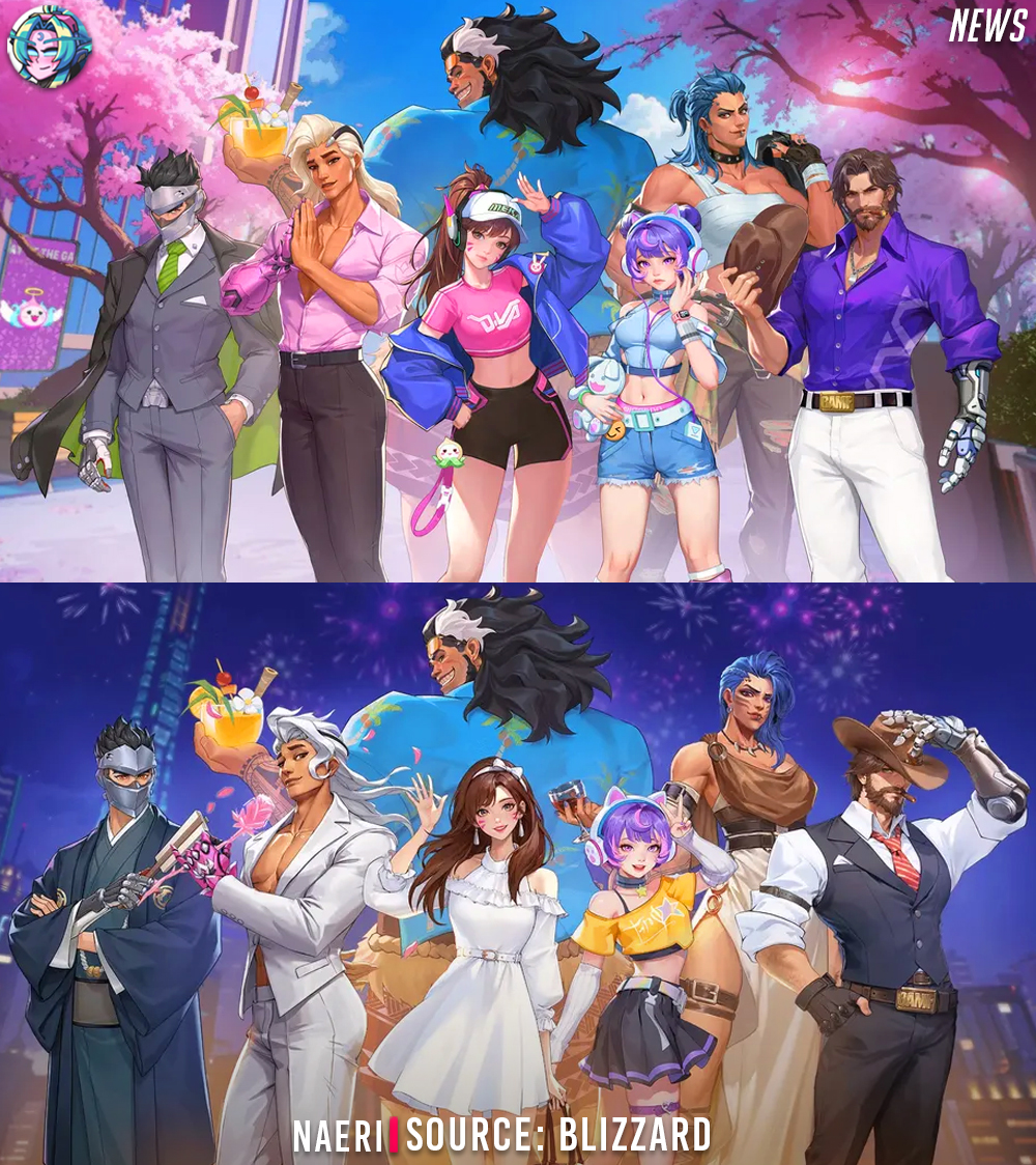 OverwatchNaeri's tweet image. Overwatch New Lovewatch Dating sim Skins Scheduled for Release 💖

Lovewatch skins for DVa, Genji, Lifeweaver, Mauga, Juno, Junker Quinn, and Cassidy are also scheduled to be released on the #Overwatch global server at a later date✨

Which skins do you like the most?💘