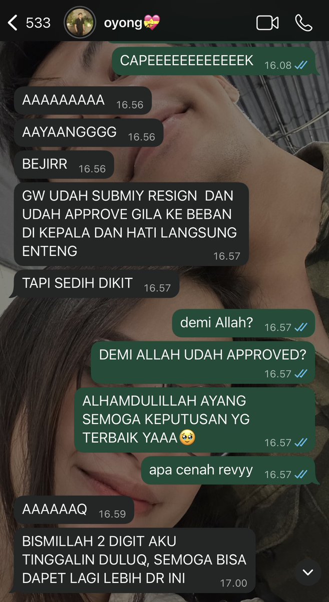 git_inggittt's tweet photo. all those exhausting days finally led him here… so proud of my boyfriend for making this decision 🤍

bismillah, semoga diganti yg lebih baik. yg penting ga kurang tidur, ada waktu buat diri sendiri, dan ga jadi sakit sakitan lagi...🫰😚🫰 https://t.co/QxCbtIeKbm