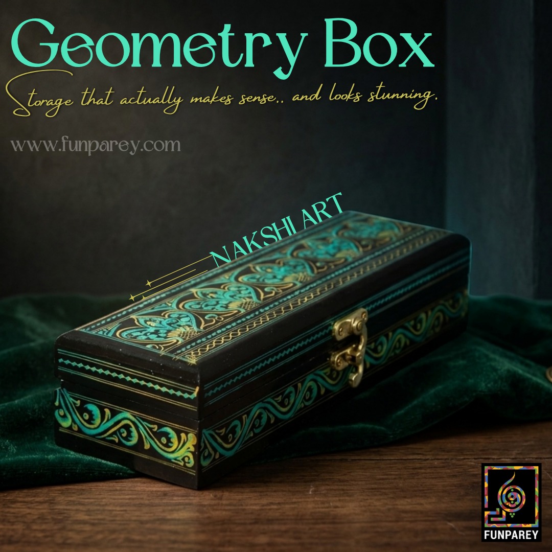 Funparey's tweet image. Our Geometry Box - Green Nakshi is a lightweight masterpiece of traditional lacquerware. Perfect for students, artists, or office use. 

Direct Link: funparey.com/product/geomet… 

#GeometryBoxGreenNakshi #Funparey #SchoolSupplies #PakistanSale