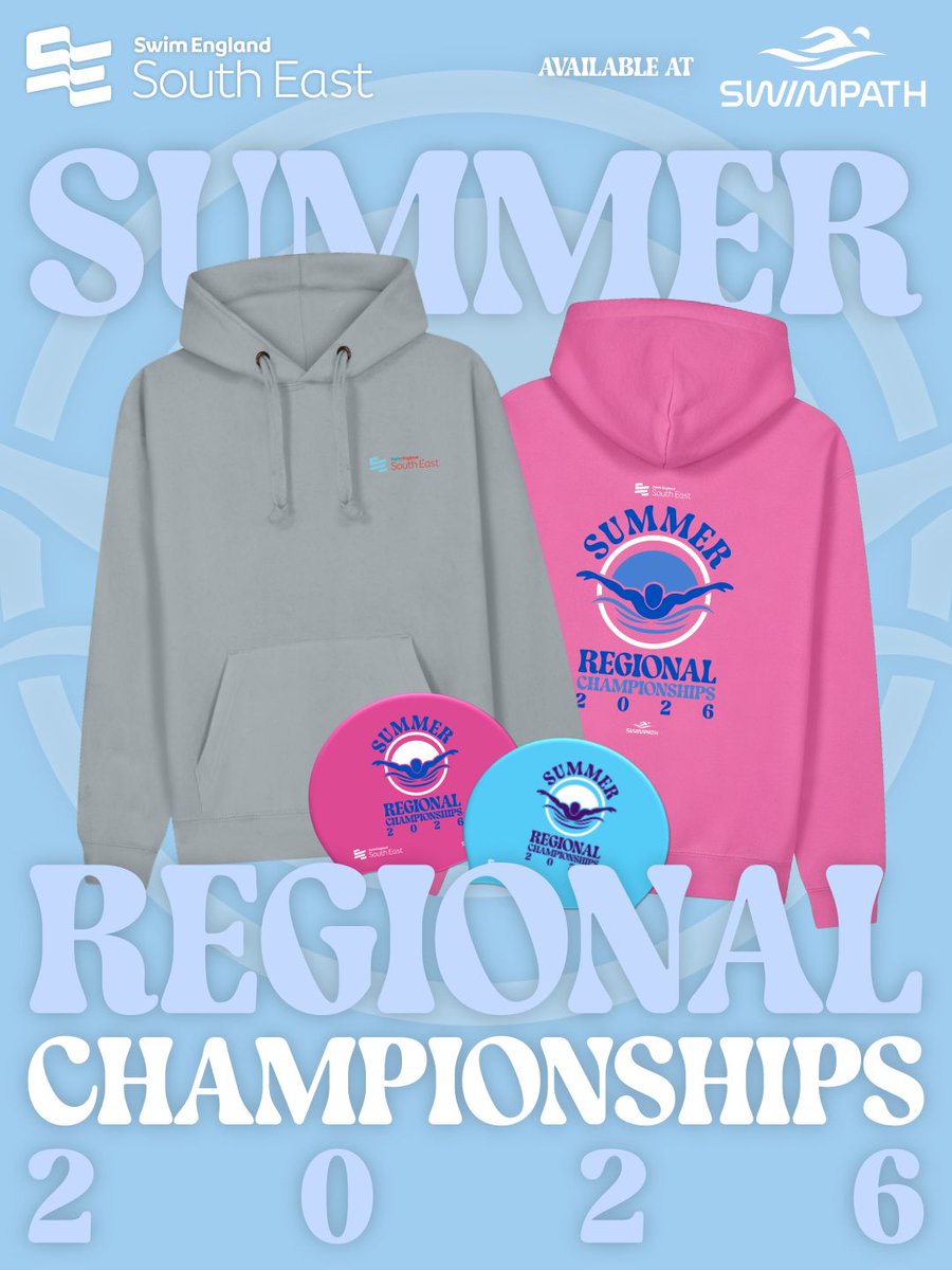 SwimPathUK's tweet photo. LAST CHANCE: Swim England Summer Regionals 2026 Event Merchandise! ☀️

You can bundle a hoodie, t-shirt and swimming cap together for £65 - add one of each to your cart to save! 

https://t.co/bJnlyf8ya7 https://t.co/r4aR2SETmV