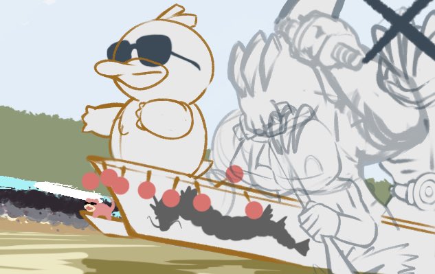 コダック描いてるよ！
#ポケモン　#イラスト