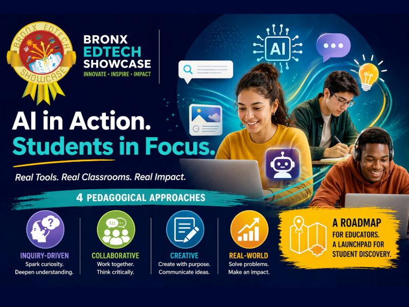 BronxEdTech's tweet photo. AI is already in student workflows.

At #BRONXEDTECH, see how faculty are redesigning assignments around it.
 
🔗 https://t.co/yQdPzNoEpA 

#CUNY #AI #EdTech https://t.co/8G4VQn9TWY