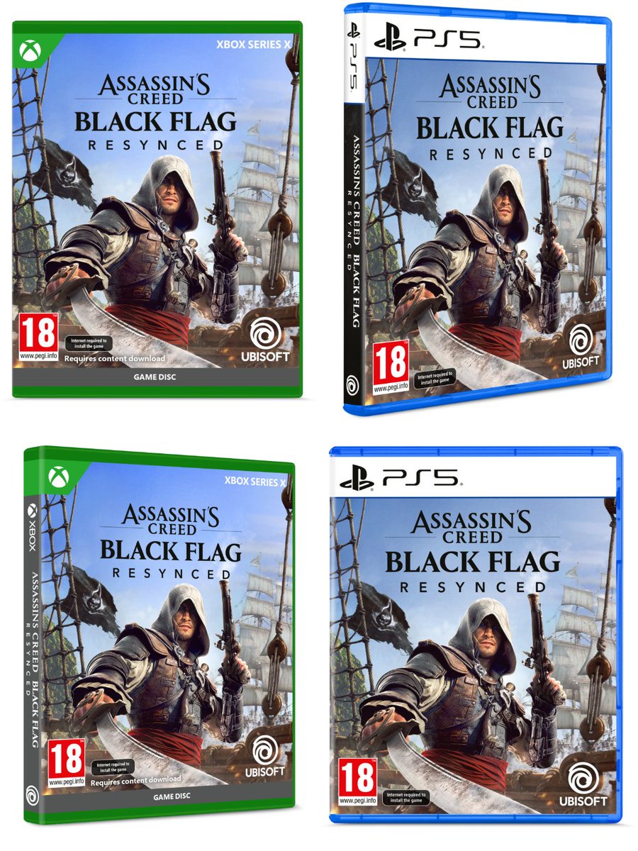 kevincreednews's tweet image. Physical Standard Editions cover of Assassin's Creed Black Flag Resynced🏴‍☠️

#AssassinsCreedBlackFlagResynced #AssassinsCreed #Ubisoft @Assassins_UK @Ubisoft_UK