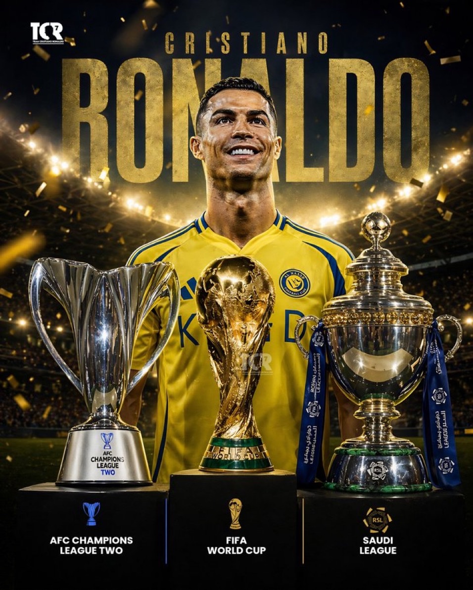 CristianoXtra_'s tweet photo. 🚨| 41-year-old Cristiano Ronaldo 

✅1 win away from the AFC title.
✅2 wins away from League title.
✅World Cup away from ending his career.

What a year to be born as a Ronaldo fan. https://t.co/WP2l91Cvt0