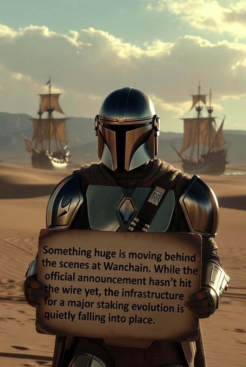 Wandalorian1's tweet image. Something huge is moving behind the scenes at Wanchain.
​While the official announcement hasn't hit the wire yet, the infrastructure for a major staking evolution is quietly falling into place. 
#soon
#wen
#elementofsurprise
.@wanchain_org