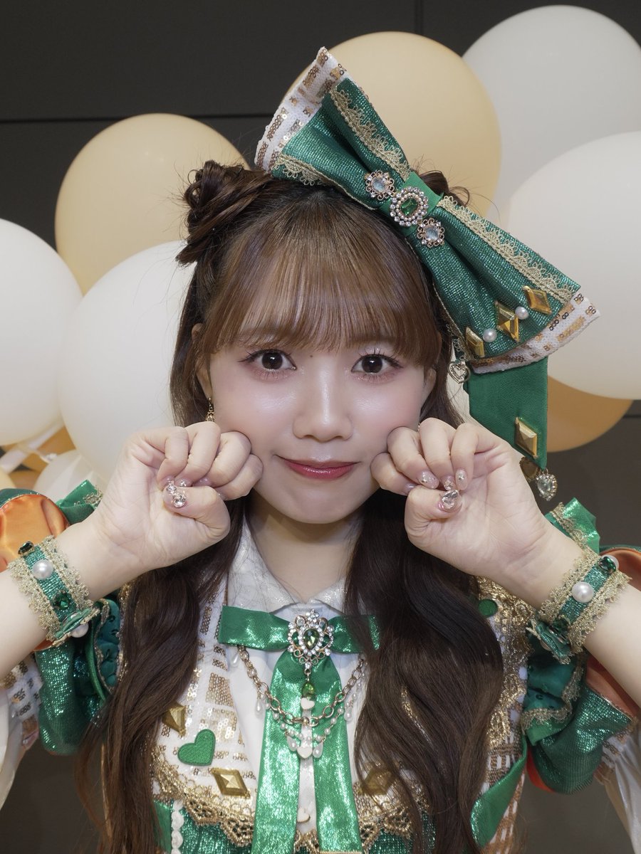 sendenbu_staff's tweet photo. 特典会ありがとうございました🌟今日はハーフクマさんヘアー🐻次は名古屋特典会で会えるね！！GWが近づいてるー！！
明日はCDTVだよーっ💚絶対見てねっっ📺✨(ひより💚)

#超とき宣 #どりーむじゃんぼ ！ https://t.co/xx2rwmXQ8S