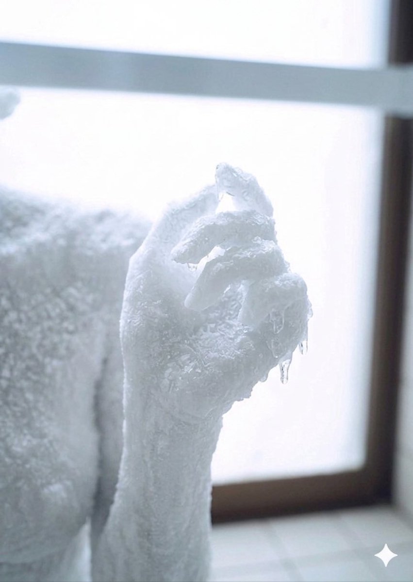 Cryokinesis1119's tweet image. #asfr 
#petrification
#frozen
#氷漬け
#氷像化
#固め