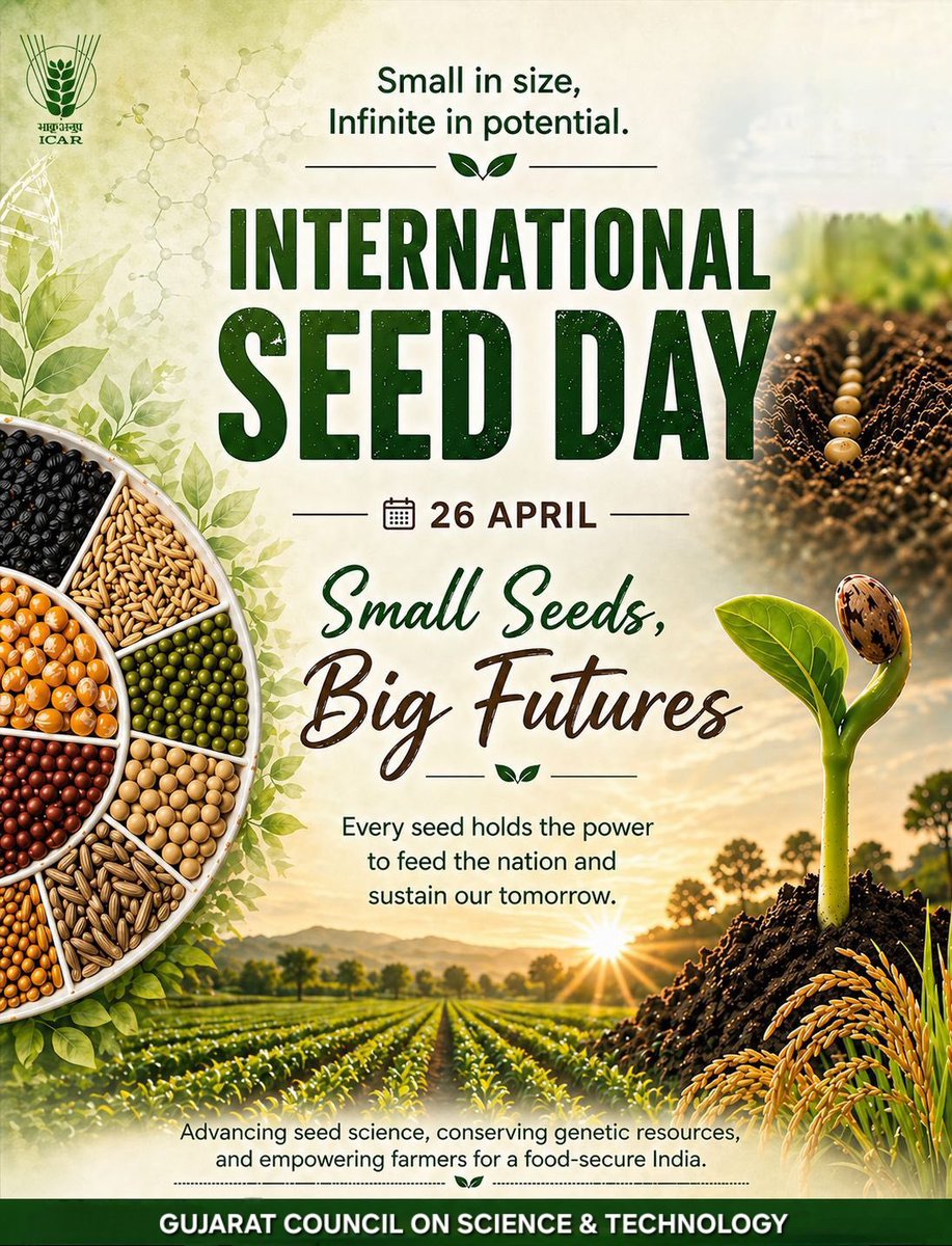 narottamsahoo's tweet image. A seed is a tiny promise and hope that grows into life!

Today on #InternationalSeedsDay, we celebrate the tiny powerhouses that sustain life on #Earth.

Every #seed carries the promise of #food, #biodiversity, and #resilience for future generations.

By protecting #native seeds