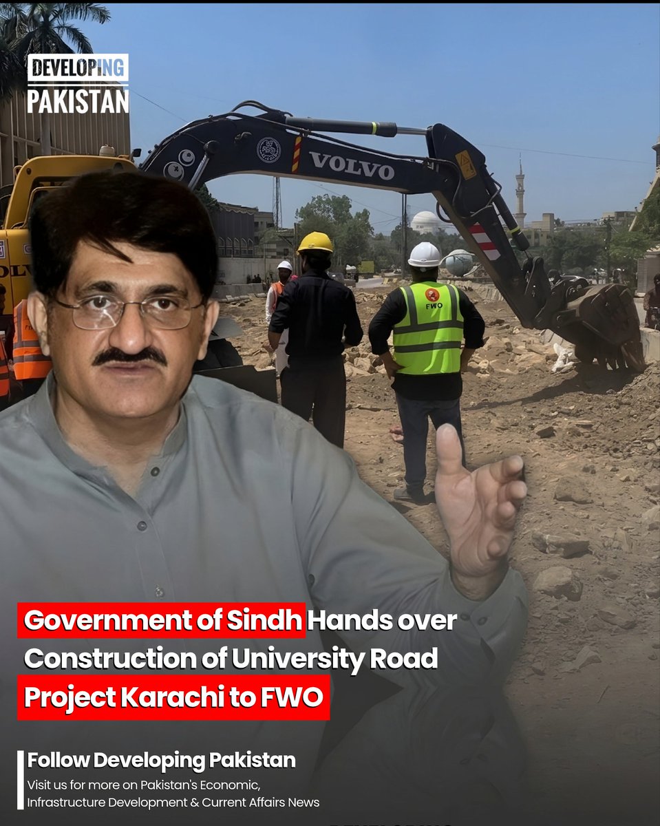 developingpak's tweet image. "Happy to inform that work on the University Road has resumed from today by FWO. CM Sindh has given a deadline to have the work on mixed traffic corridor &amp;amp; drain completed within 90 days," tweets Murtaza Wahab

#Pakistan #Sindh #Karachi #UniversityRoad #FWO 🇵🇰🇵🇰