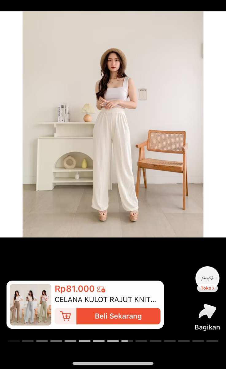 obviouscy_'s tweet photo. WTS preloved celana kulot knit warna broken white uk all size (BB 40-60kg), 55k ajaa. Masih baru banget belum sempat dipake keluar. Dijual karena bajunya gaada yang cocok. Yang mau tanya tanya langsung dm aja https://t.co/42TKvtLM6P