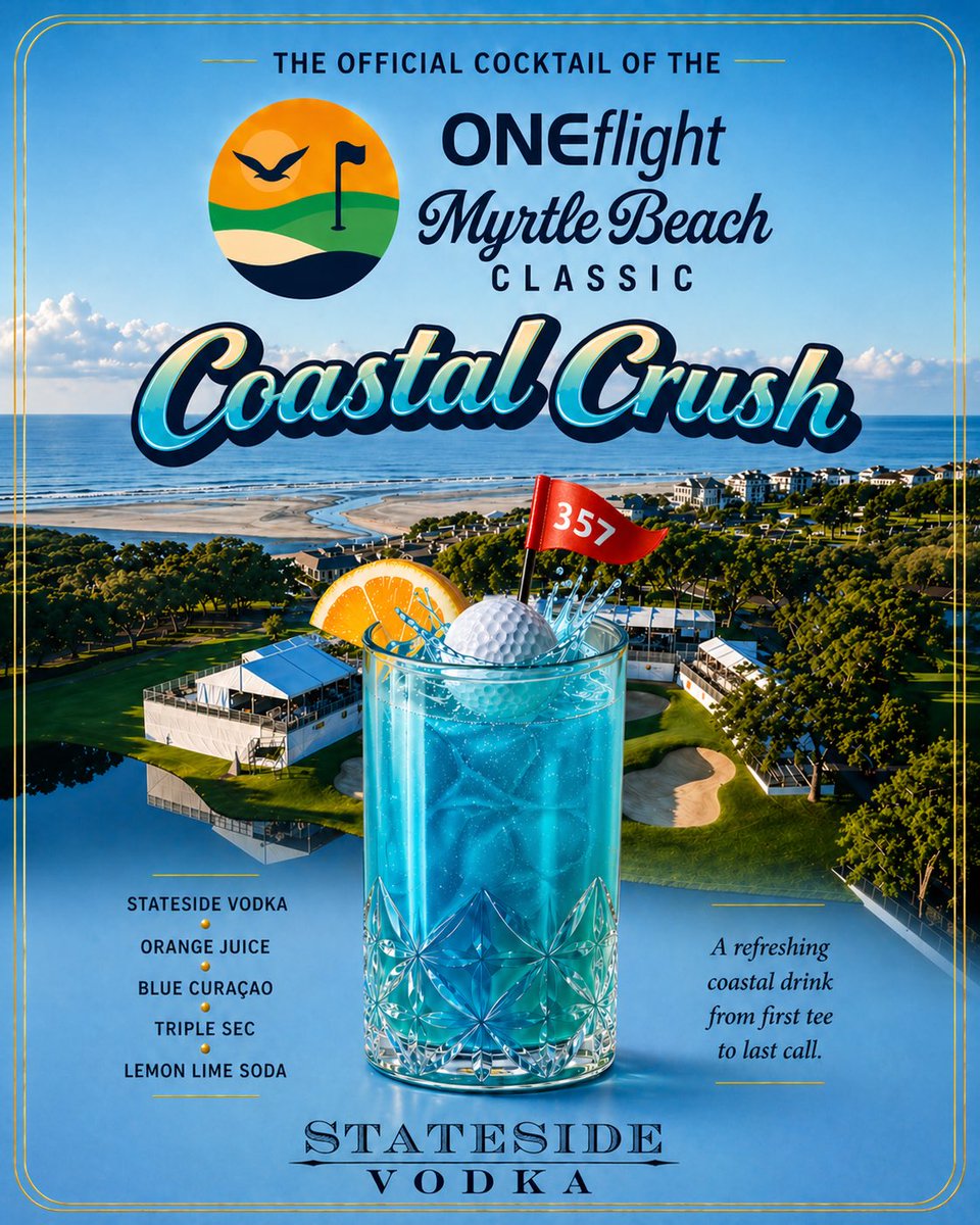 NickVaugh's tweet photo. We built something special for this one.
The Coastal Crush — official cocktail of the @MyrtleBeachCl. Now pouring at 357 Raw as we head into tournament week starting May 4! https://t.co/SkyF5zbx0A