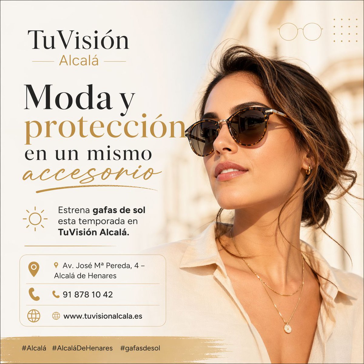 TuVisionAlcala's tweet image. 🕶️ Moda y protección en un mismo accesorio. Estrena gafas de sol esta temporada en TuVisión Alcalá. 📍 Av. José Mª Pereda, 4 – Alcalá de Henares 📞 91 878 10 42 🌐 buff.ly/fObvaO4 

#Alcalá #AlcaláDeHenares #GafasDeSol