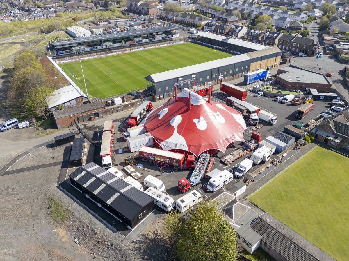 KB_Photos07's tweet photo. Drone images showing BigKidCircus at Ayr United’s Somerset Park this weekend.

#AyrUnited #ayr #somersetpark #scotland #bigkidcircus #circus https://t.co/st7J7d76tA