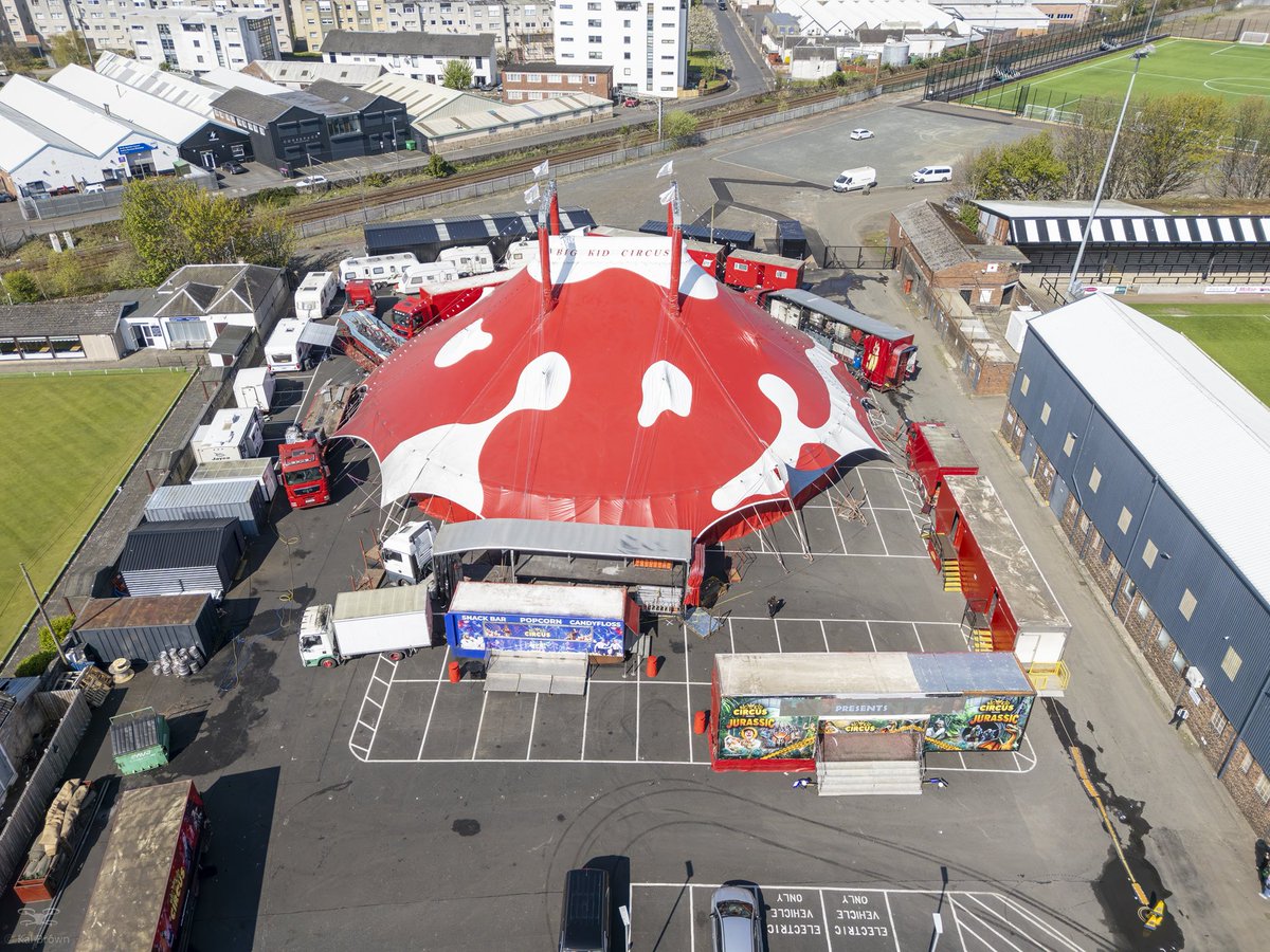 KB_Photos07's tweet photo. Drone images showing BigKidCircus at Ayr United’s Somerset Park this weekend.

#AyrUnited #ayr #somersetpark #scotland #bigkidcircus #circus https://t.co/st7J7d76tA