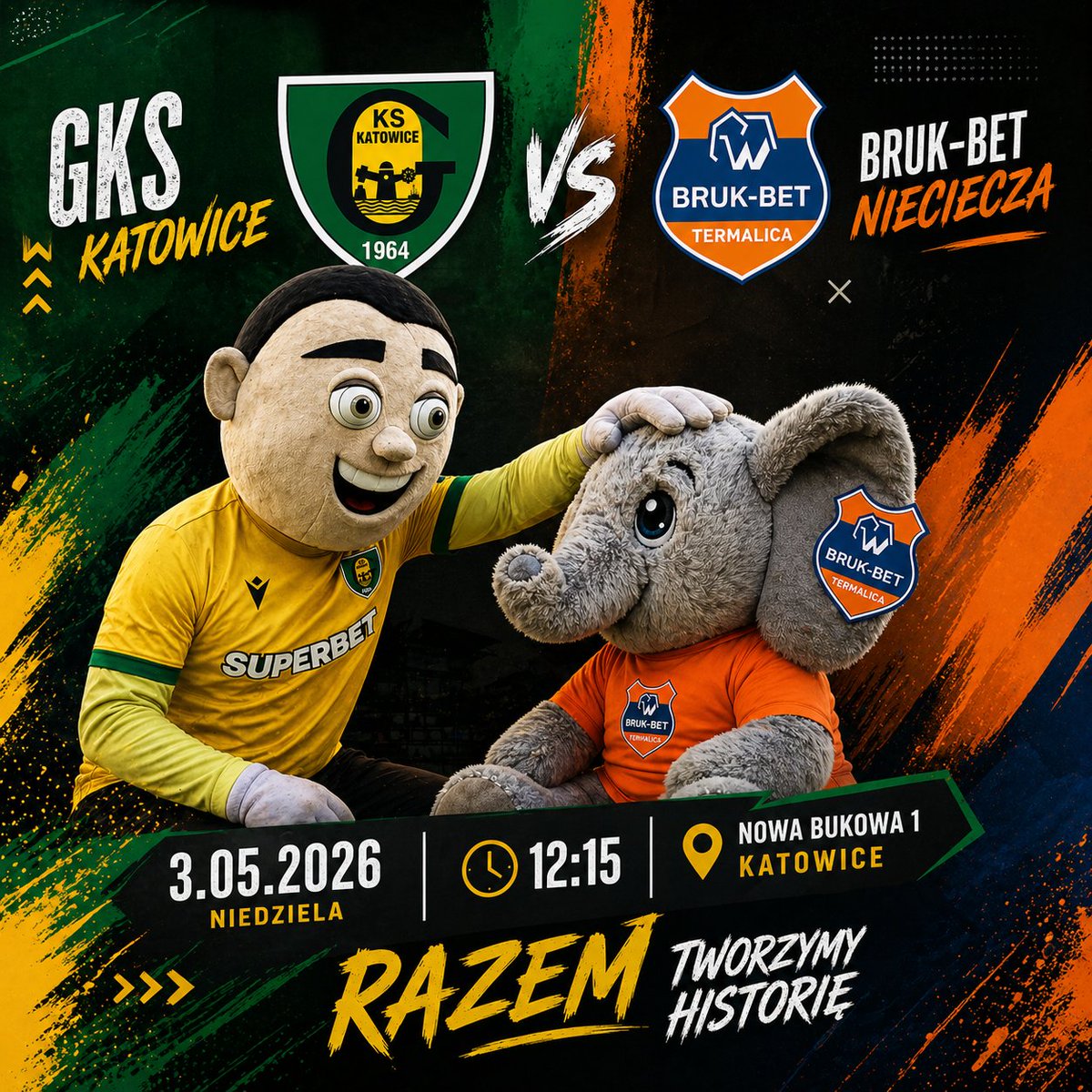 Wyniki wciąż układają się tak, że cały czas jesteśmy w grze o marzenia! Mecz z Niecieczą musimy wygrać razem. Dlatego – wszyscy na szpil! 

🎟️ bilety.gkskatowice.eu