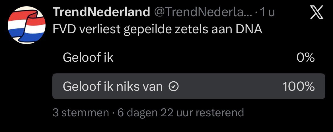 WaubenPete91192's tweet image. #Poll #Nederland #X