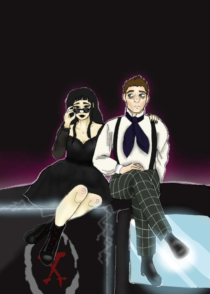 DIA 1 DA #GothJockWeek2026 ‼️
 Pôster.

Eles como Lisa Frankenstein só faz sentido (A Nina definitivamente gosta desse filme)
#gothjock #XdaQuestãoRPG