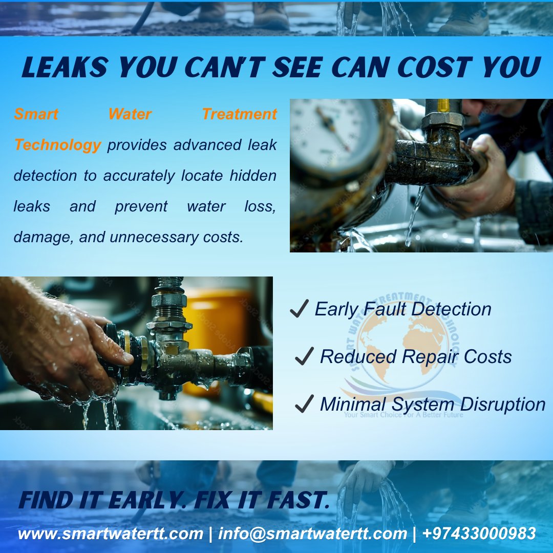 SmartWastewater's tweet photo. Hidden leaks = hidden costs 💧

✔️ Early detection
✔️ Lower repair costs
✔️ Minimal downtime

Find it early. Fix it fast. https://t.co/dAMW3hLFZe