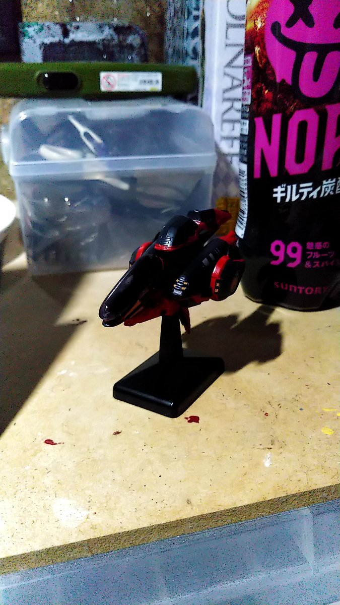 juujin_kurusu's tweet image. とりあえず色違いのR-99 ラストダンサーを熱湯で変形を直して組んでみました‼️
うん‼️フォースが欲しい‼️w
 #RTYPE