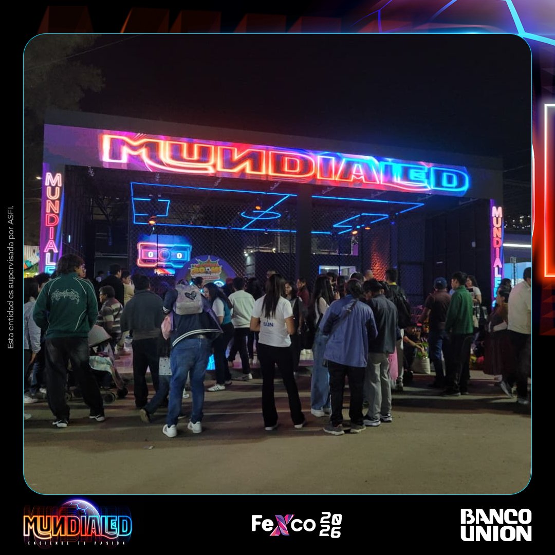BancoUnionBo's tweet photo. La emoción se vivió en cada jugada, en cada reto y en cada visita al stand. 🙌⚽✨
¿Ya pasaste por el Mundialed? 😎
Te esperamos para que lo vivas en primera persona.

#BancoUnión #Fexco2026 #Mundialed https://t.co/sq4yzuxzSe