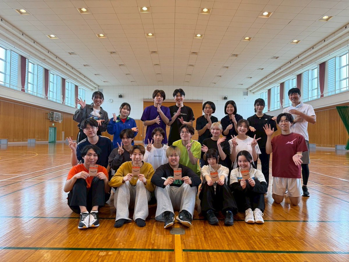 sabaepc_with's tweet image. 今日はwithで球技大会を行いました✨️

種目はバレー、バドミントン、バスケ、卓球、ドッヂボールです！！
激闘を制し優勝したチームにはAmazonギフトカード1500円分のプレゼント🏆
ヘトヘトになりながらも終始盛り上がり楽しい時間になりました！！🫶

 #学生団体  #with  #鯖江  #球技大会