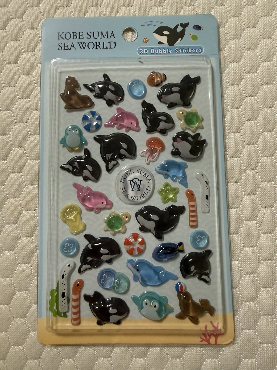 nao_orca's tweet image. このシールはおひとり様1つまで

シャチ多めが嬉しい☺️

今のシールブームって、なんでしょうね🫪

＃souvenir
＃須磨シーワールド