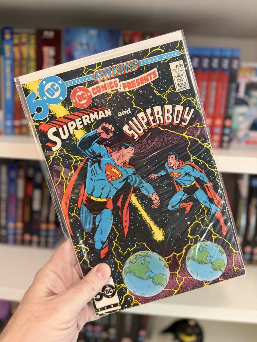 Pitwar's tweet photo. Seeing as he’s getting a lot of love in the current Superman titles, here’s the first appearance of #SuperboyPrime #DC #Comics #Superman https://t.co/ToZnDCLfVY