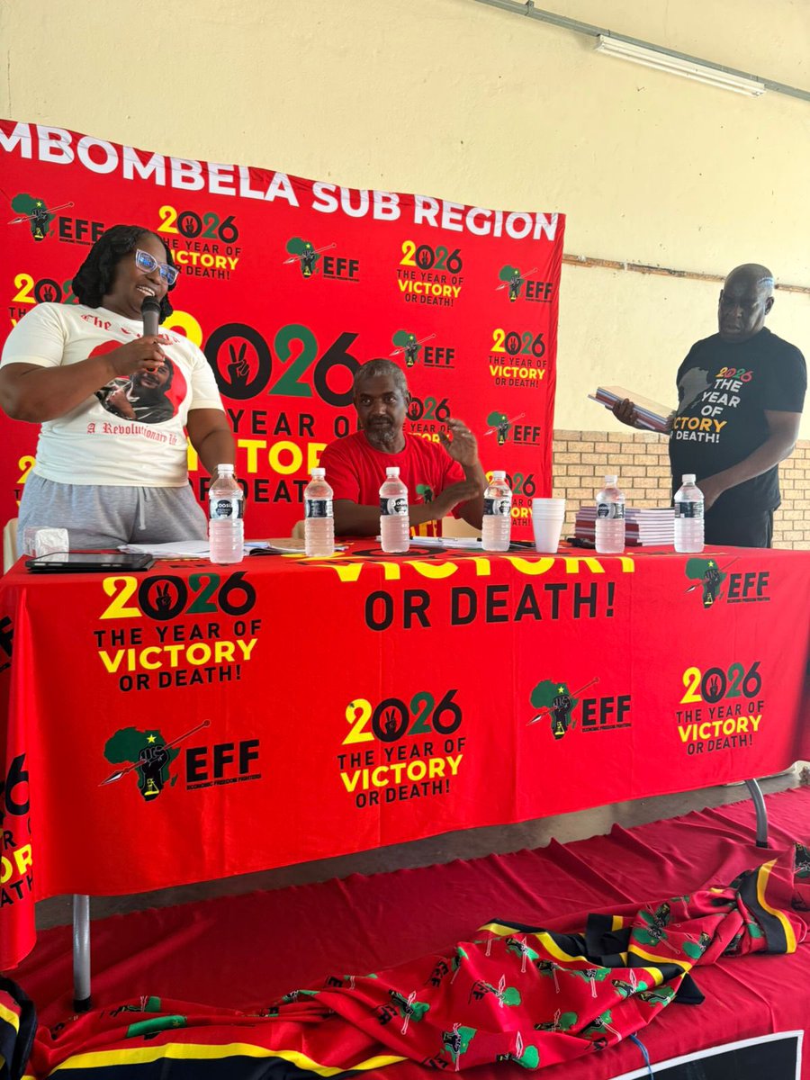 MpumalangaEff's tweet image. ♦️In Pictures♦️

EFF Deputy President @GardeeGodrich,    addressing Matsulu Zone, Mbombela Ground Forces Forum in Mpumalanga. 

#RegisterToVoteEFF  In The 2026 Local Government Elections On The Following Link: registertovoteeff.org.za