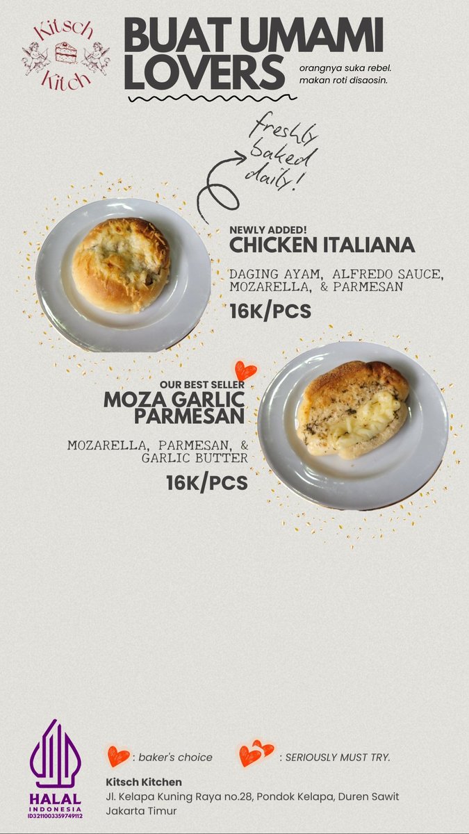 urikitschkitch's tweet photo. Teman-teman tolong bantu RT yaahh 🫶🫶

Open PO untuk rabu 29 April roti sordo, selain roti gaperlu PO duluu 

Pengiriman dari pondok kelapa, duren sawit jakarta timur. Bisa req via shopee ✨️

Sisa roti
Saltbread : 13pcs
Cranberry cheese : 10 pcs
Choco parmesan : 4 pcs
Choco cranberry : 4pcs
Moza garlic : 3 pcs
Chicken Italiana : 7pcs

Yuu sebelum abiss 😋