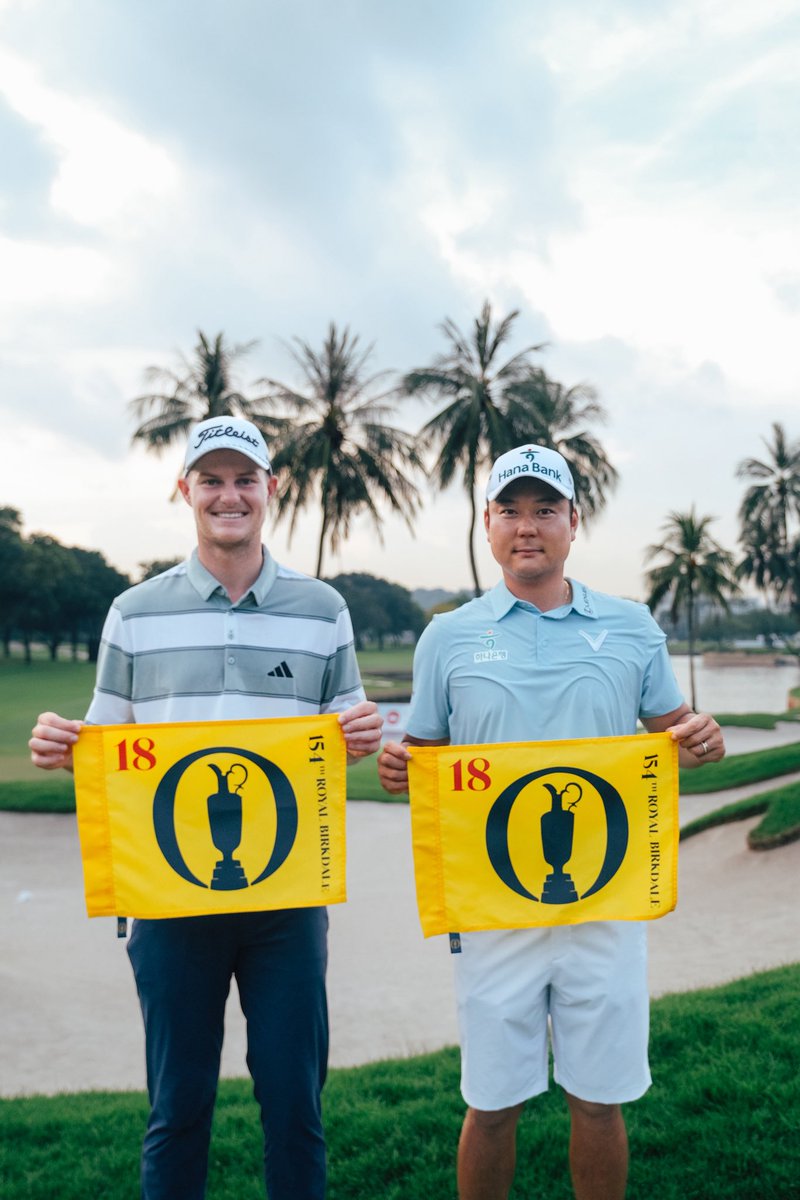 intseriesgolf's tweet photo. What dreams are made of π
Congratulations to Jeongwoo Ham and Cameron John on booking their ticket for The 154th Open at Royal Birkdaleπ
#SGOpen https://t.co/rebUzbyFaH