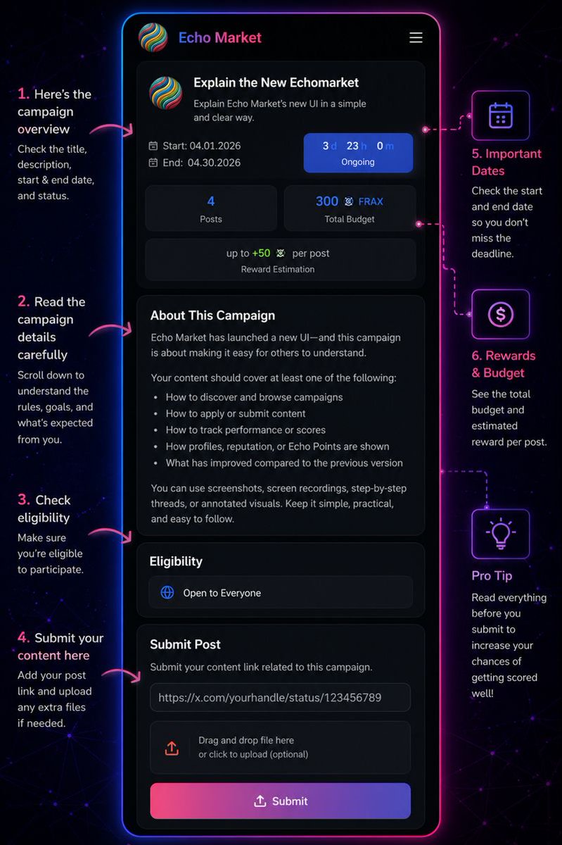 Whoisjoko's tweet photo. 3/ once you open a campaign 

scroll down  this part matters

you’ll find:

* full rules
* what kind of content they want
* what to avoid

read this before doing anything, saves you time later https://t.co/7XxiFFXZrq