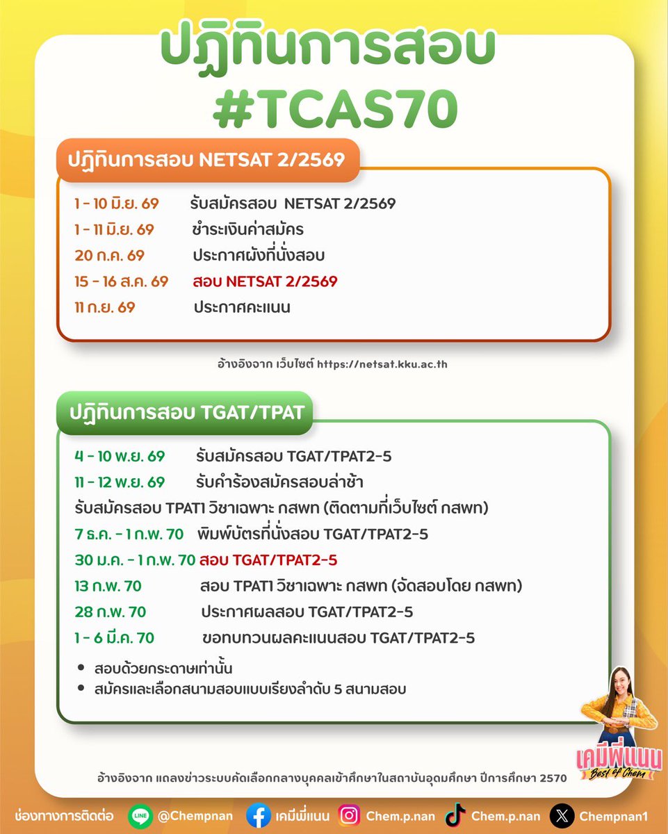 Chempnan1's tweet image. สรุปปฏิทิน DEK70 ทุกรอบ พี่แนนรวมไว้ให้ที่โพสต์นี้แล้วนะคะ 💕💕

แชร์และบันทึกเก็บไว้ได้เลยลูก 🫶🏻🫶🏻

#dek70 #studygram #tcas #tcas70