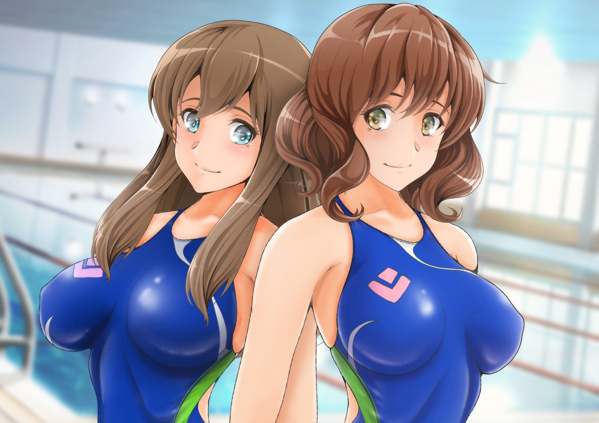 今日も過去絵!
黒江さん黄前さん北宇治スク水なのぜ。 