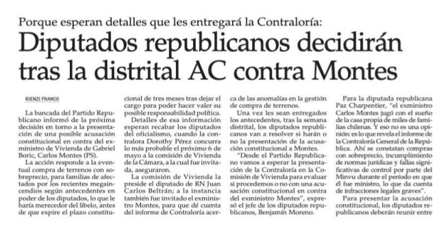 Siempre lo dijimos... el ex ministro Carlos Montes debió irse con el caso fundaciones.... No estuvo a la altura del cargo y hoy el tiempo nos da nuevamente razón.