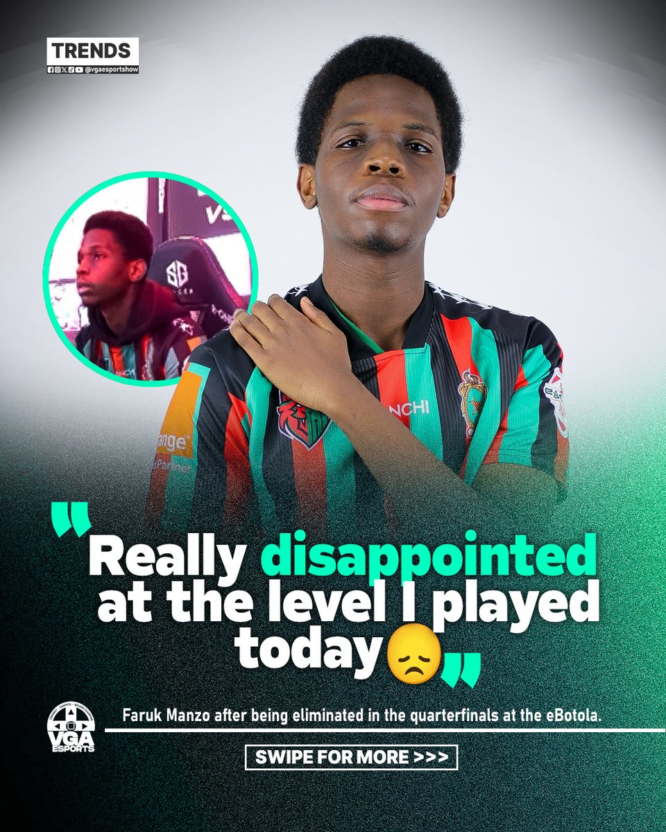 vgaesportshow's tweet photo. #VGATrends: @manzo_faruk left frustrated after tough #ebotola loss. https://t.co/zvmH5SiHdk