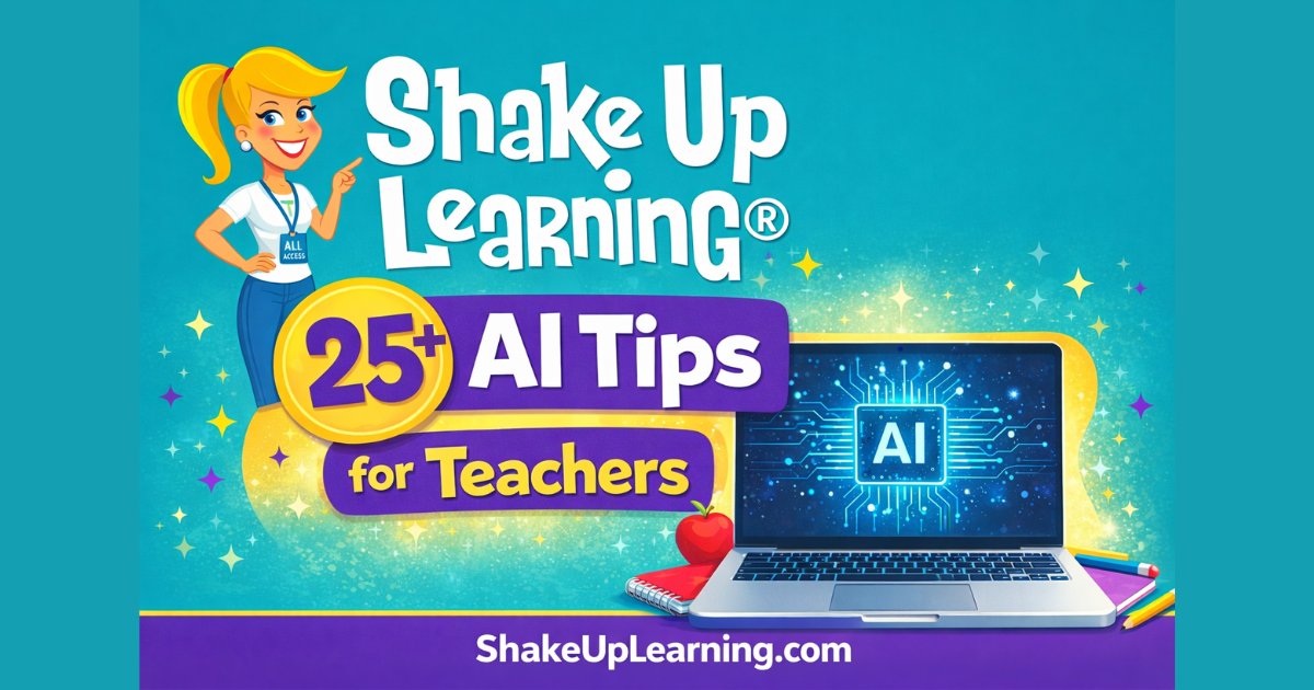 ShakeUpLearning's tweet image. 🤯 25+ AI Tips for Teachers 
The difference between “AI gave me fluff” and “AI just saved me an hour” usually comes down to your process.
➡️ shakeuplearning.com/blog/25-ai-tip… #edtech #edchat #teacherlife #aiineducation #aiinedu #googleedu #TCEA #ISTE #FETC