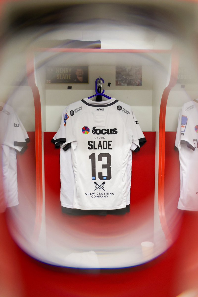 ExeterChiefs's tweet image. Captain’s peg set up for Sladey today ©️

#GLOvEXE | #JointheJourney